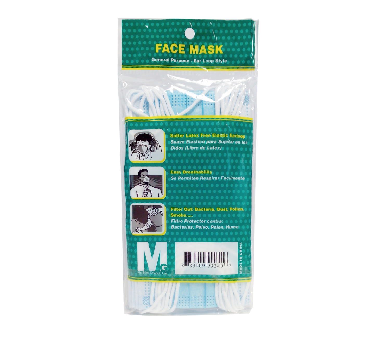 M.G.I Face Mask Ear Loop Style (10 Packs)