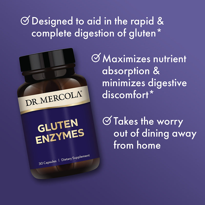 Gluten Enzymes - Shop at BiosenseClinic.com - Unlock the Joy of Dining: Digest Gluten with Ease!