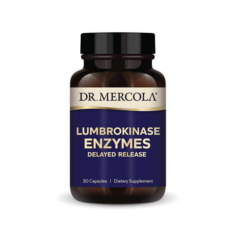 Dr. Mercola's Lumbrokinase Enzymes - supports heart health, blood flow, and balanced energy levels with a delayed-release formula. Available at BiosenseClinic.com