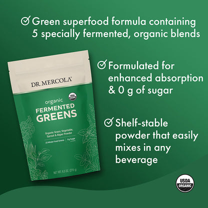 Organic Fermented Greens Powder - Shop at BiosenseClinic.com - Organic Fermented Greens Powder: Deliciously Simple, Nutrient-Packed Greens for Every Day!