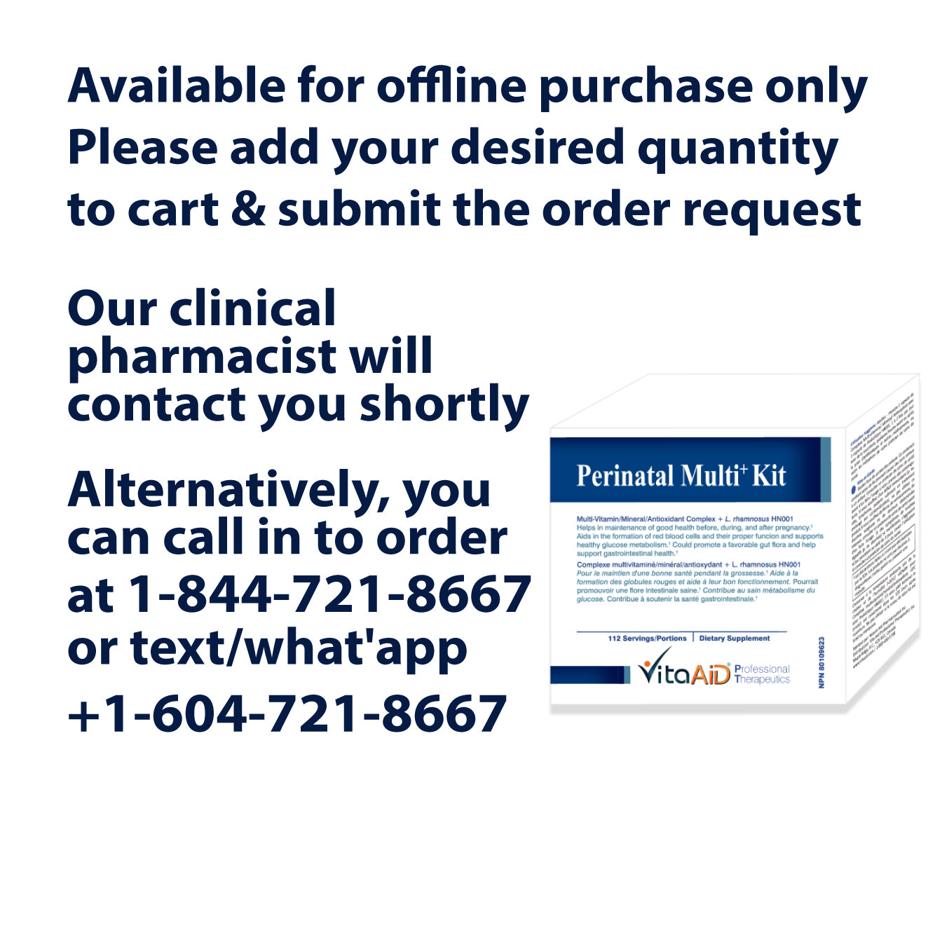 Vitaaid Perinatal Multi+ Kit - biosense-clinic.com