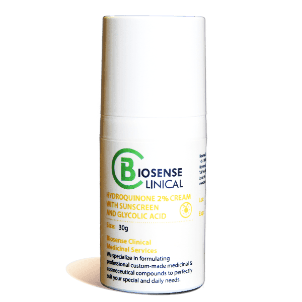 BiosenseClinical HQ 2% Cream - Sunscreen and Glycolic Acid
